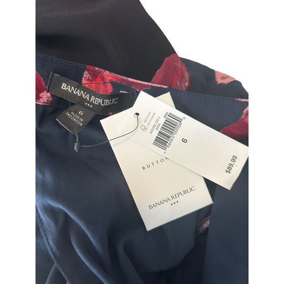 Banana Republic Women’s Floral Mock Neck Dress Size 6 - Picture 5 of 5